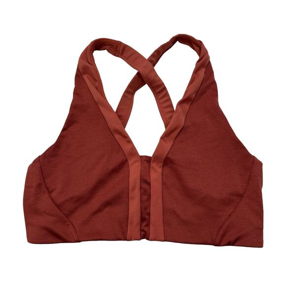 Athleta Other - ALLYSON FELIX x ATHLETA Legend V-neck Sports Bra A-C Muted Red Orange Sz Large
